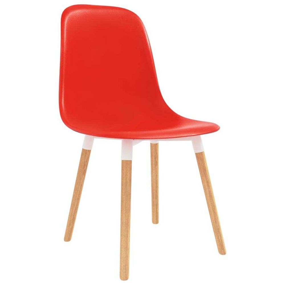 marque generique - Icaverne - Chaises de cuisine ensemble Chaises de salle à manger 2 pcs Rouge Plastique - Chaises