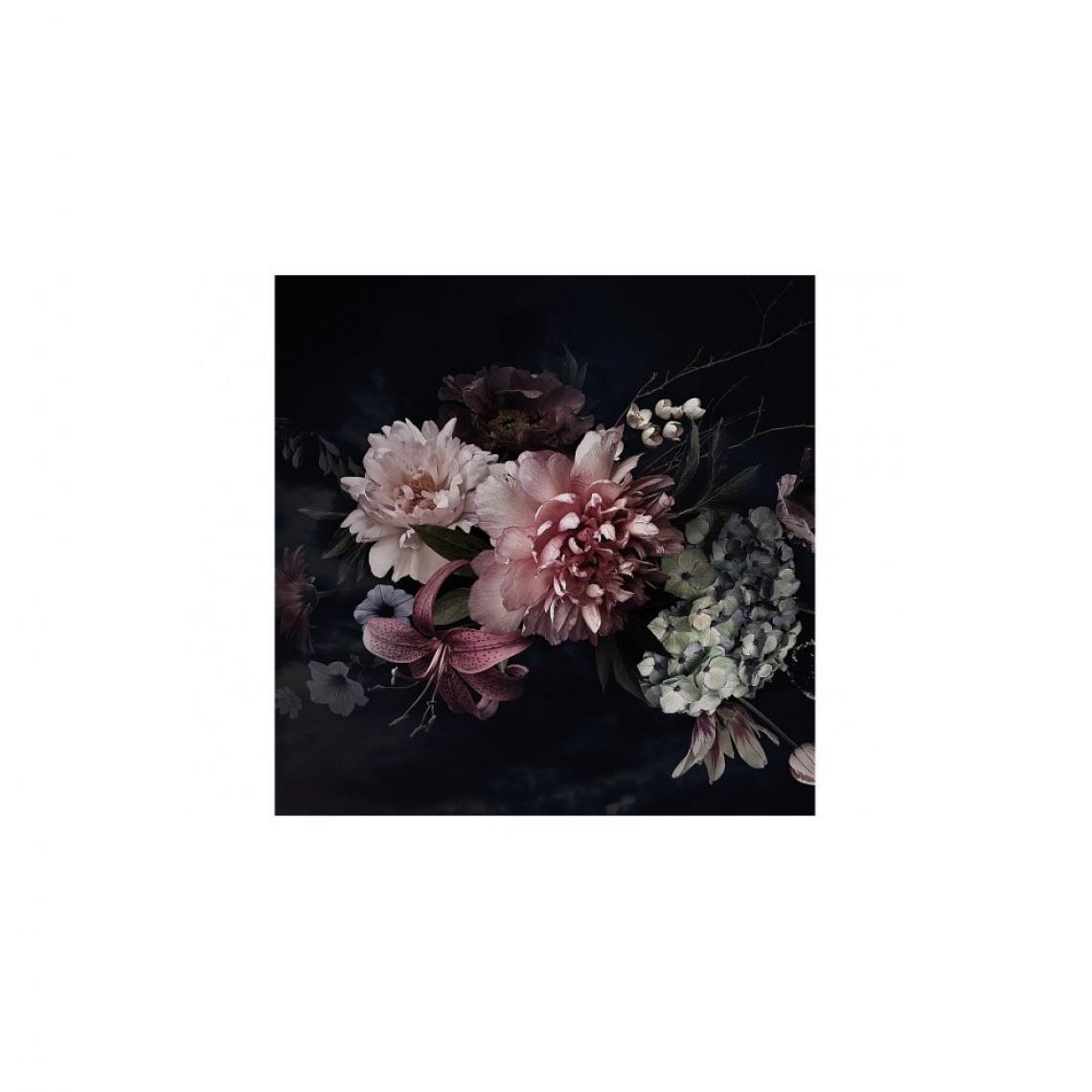 Ac-Deco - Tableau fleurs roses - L 80 x l 80 cm x H 0,4 cm - Tableaux, peintures