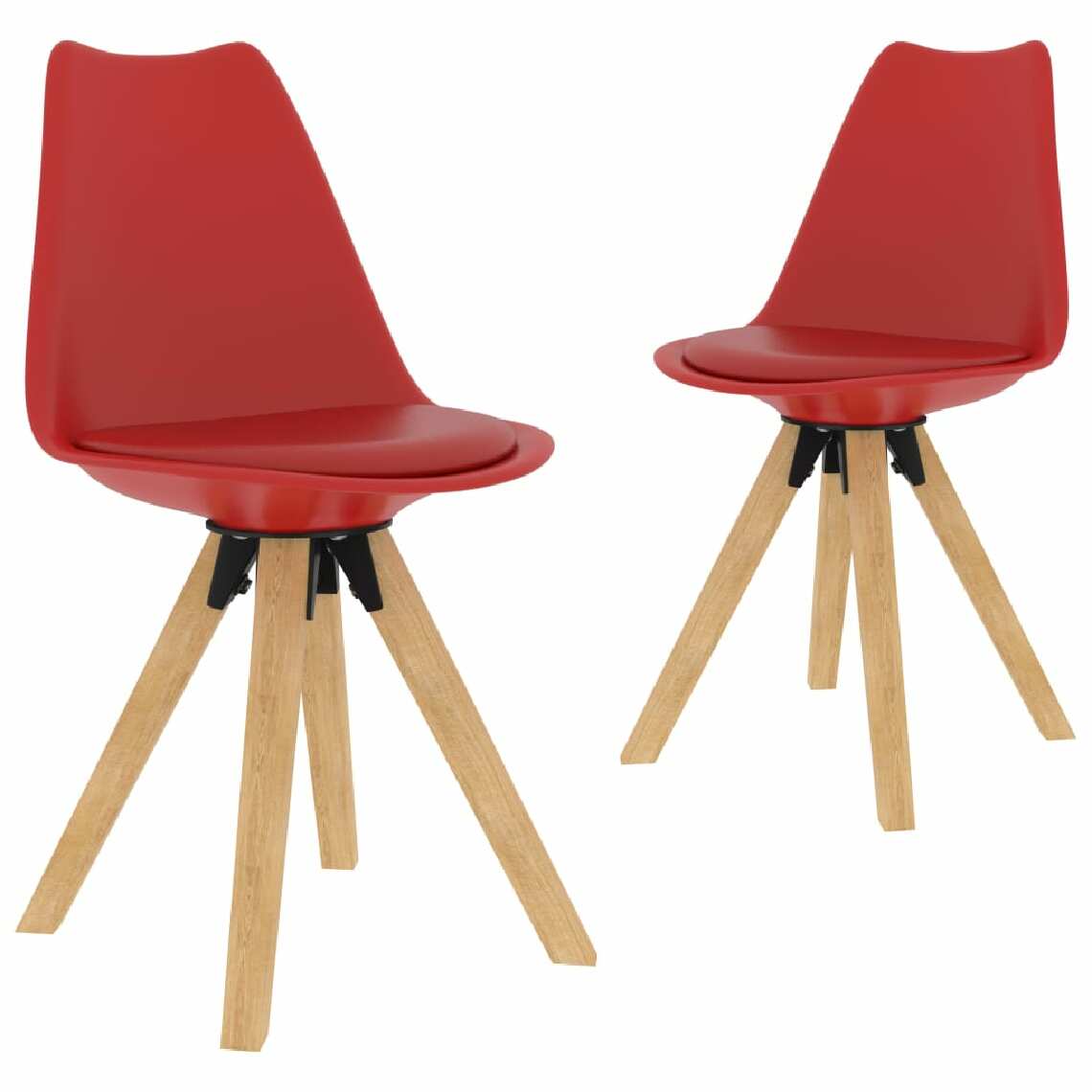 Chunhelife - Chunhelife Chaises de salle à manger 2 pcs Rouge - Chaises