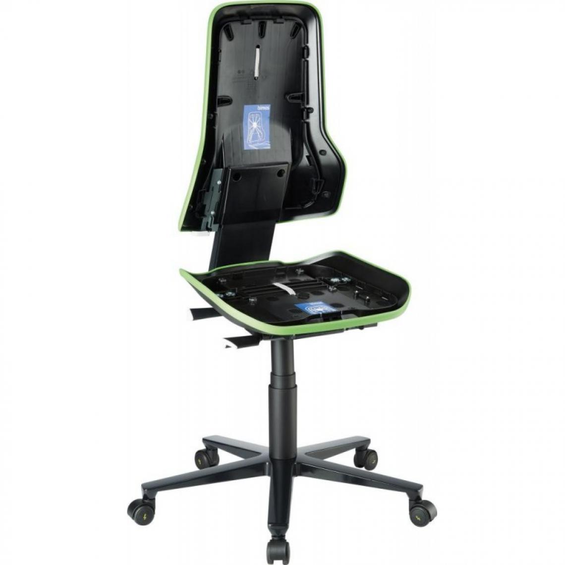 marque generique - Chaise bureau ESD NEON 2 vert avec roue synchro - Chaises