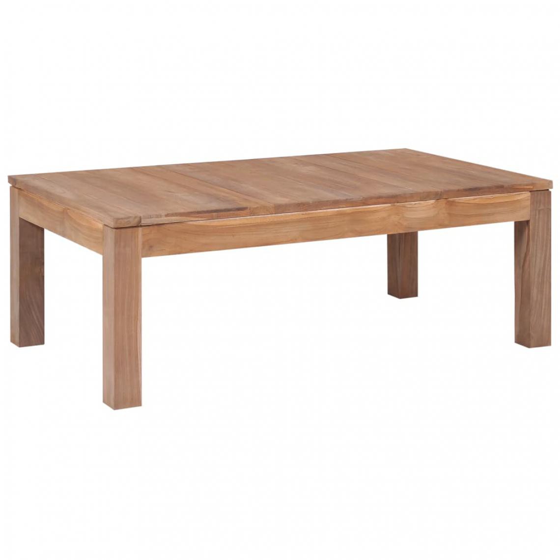 Vidaxl - vidaXL Table basse Bois de teck et finition naturelle 110 x 60 x 40 cm - Tables à manger