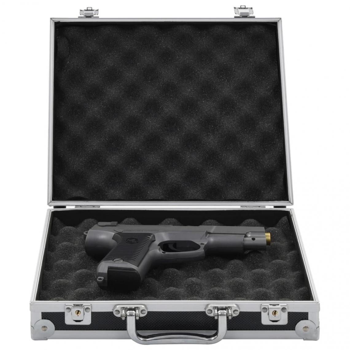 Vidaxl - vidaXL Mallette pour arme à feu Aluminium ABS Noir - Rangements placards et tiroirs
