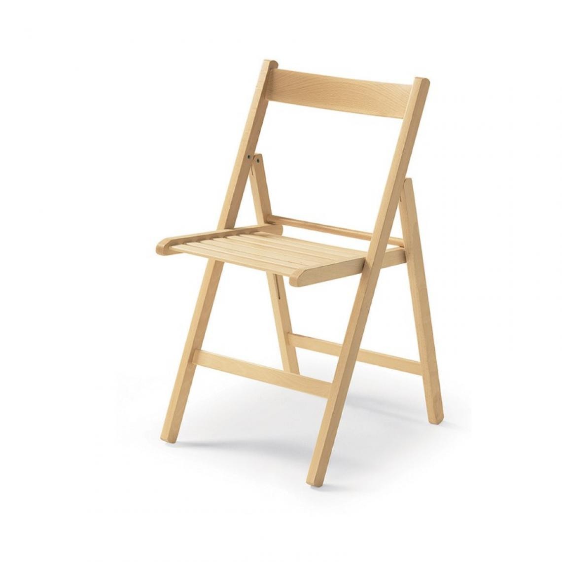 Webmarketpoint - Chaise pliante en hêtre de haute qualité, couleur naturelle 43x48xh.79 cm - Chaises