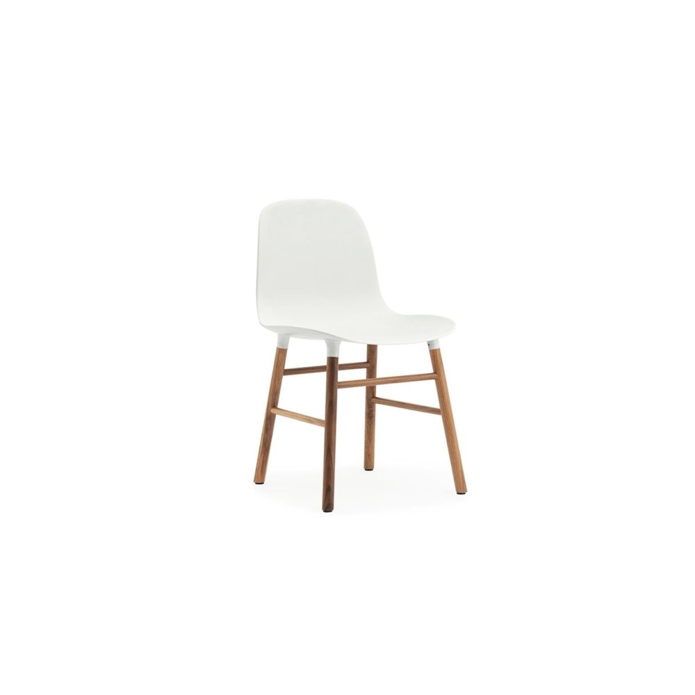 Normann Copenhagen - Chaise Form avec structure en bois - blanc - Noyer - Chaises