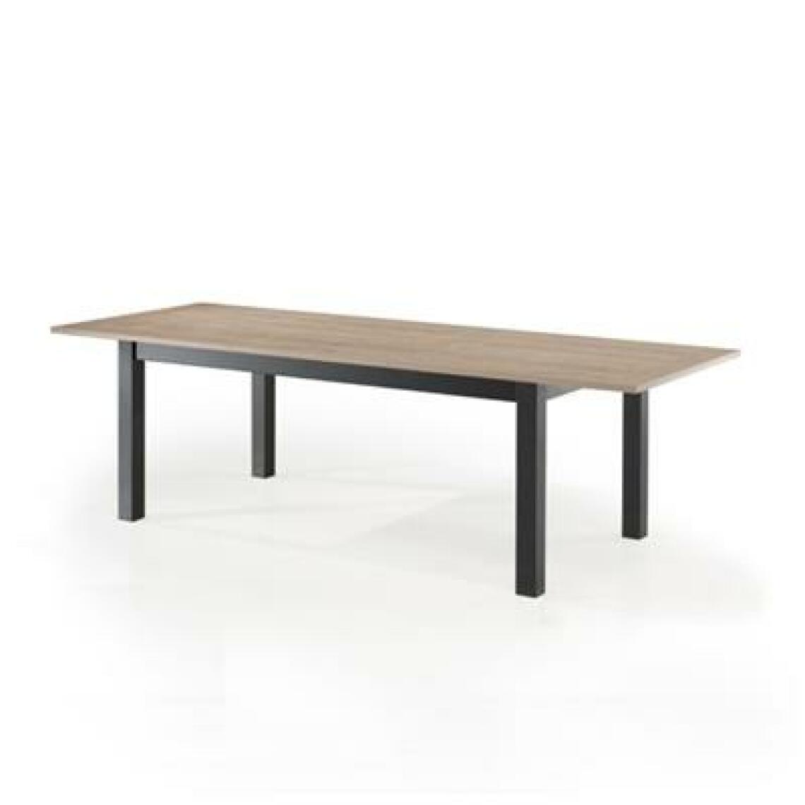 Nouvomeuble - Table 160 cm avec rallonge couleur chêne naturel ESTELLE - Tables à manger