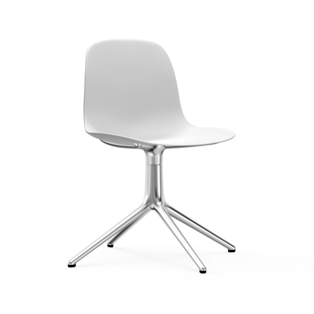 Normann Copenhagen - Chaise pivotante Form - aluminium - blanc - Chaises