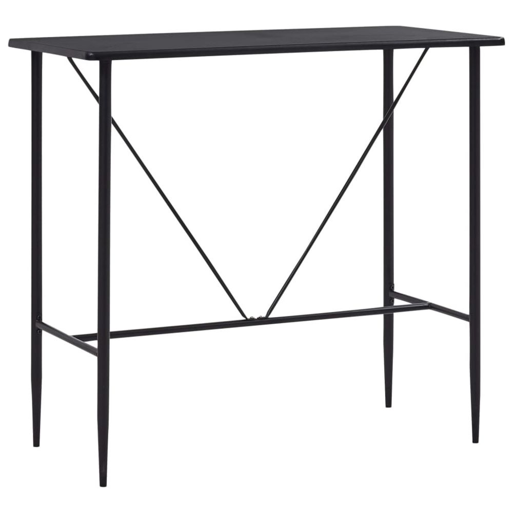 Vidaxl - vidaXL Table de bar Noir 120x60x110 cm MDF - Tables à manger