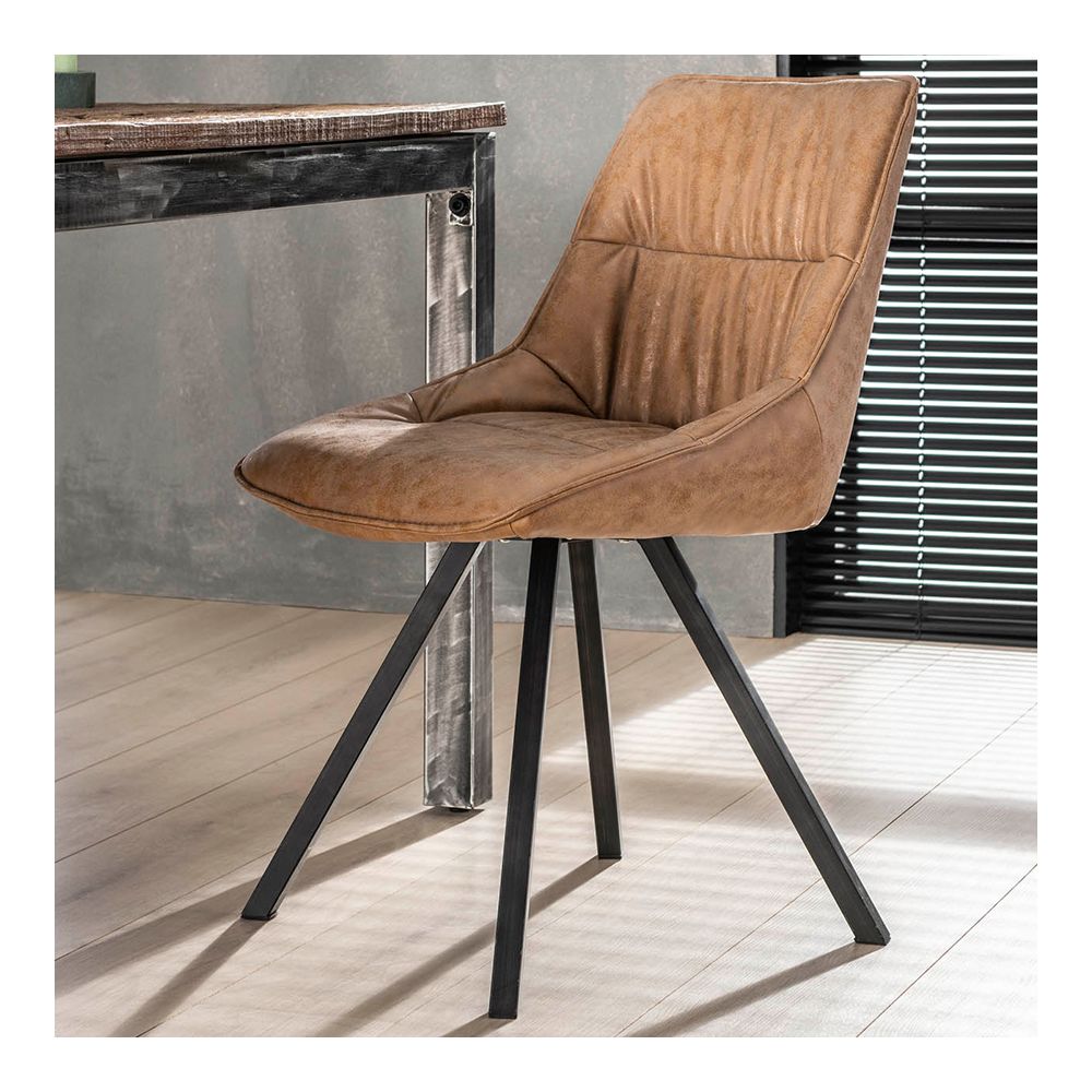 Nouvomeuble - Chaise moderne marron SANCHEZ (lot de 4) - Chaises