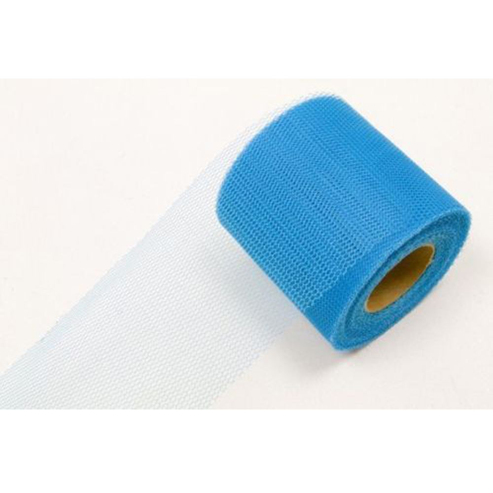 Visiodirect - Lot de 10 Rouleaux de tulle Uni coloris Turquoise - 8 cm x 20 m - Objets déco