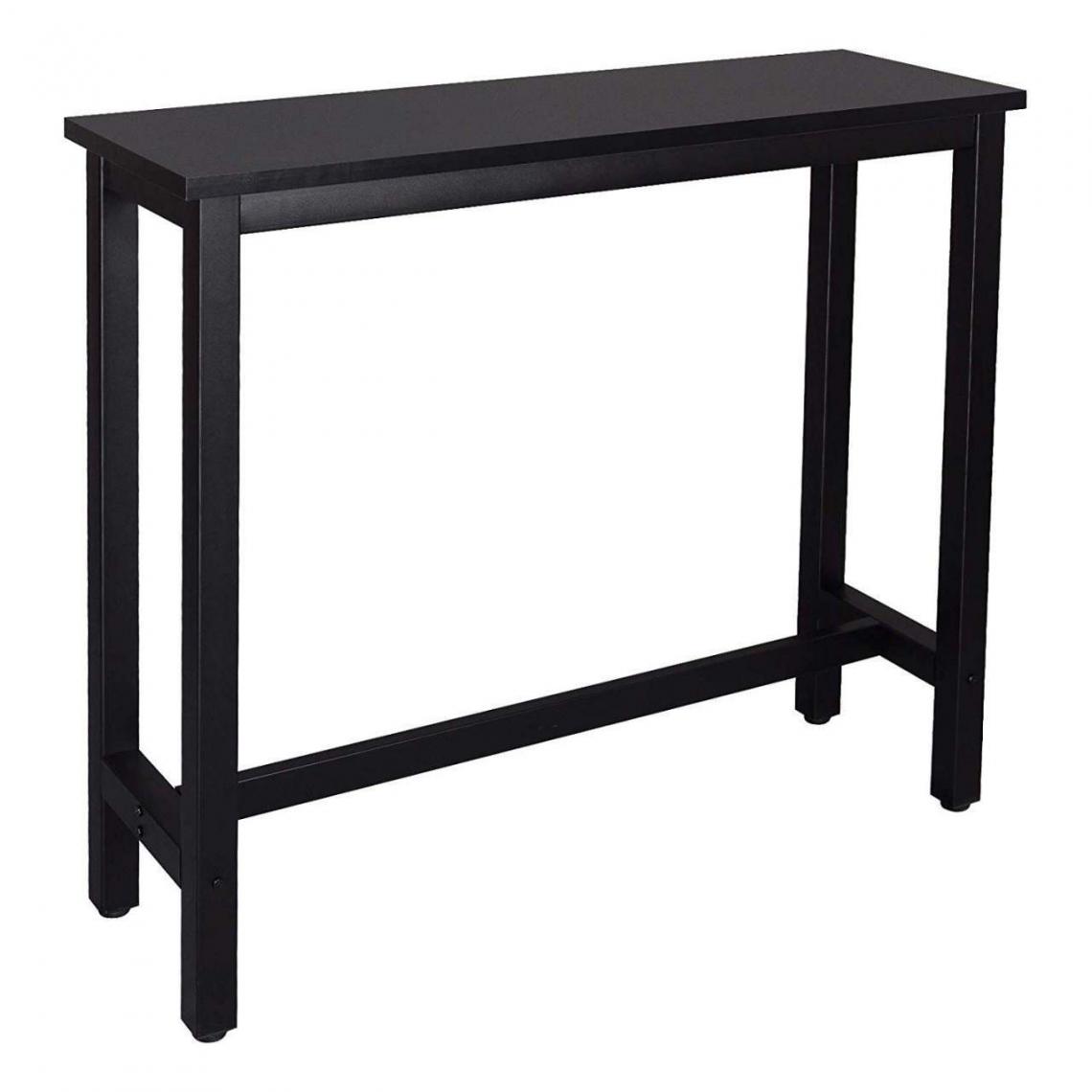 Helloshop26 - Table de bar moderne avec structure en métal et MDF dans un design élégant noir 19_0000014 - Tables à manger