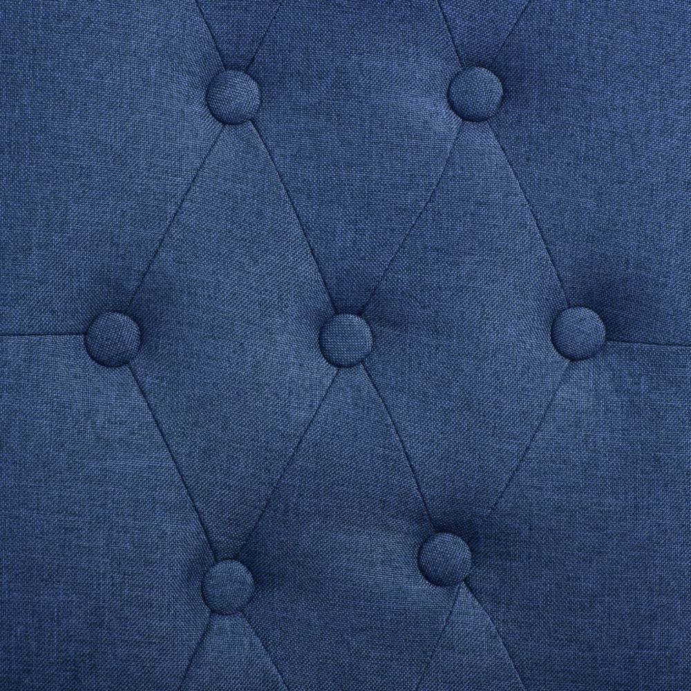 marque generique - Icaverne - Chaises de cuisine selection Chaises de salle à manger 2 pcs Bleu Tissu - Chaises
