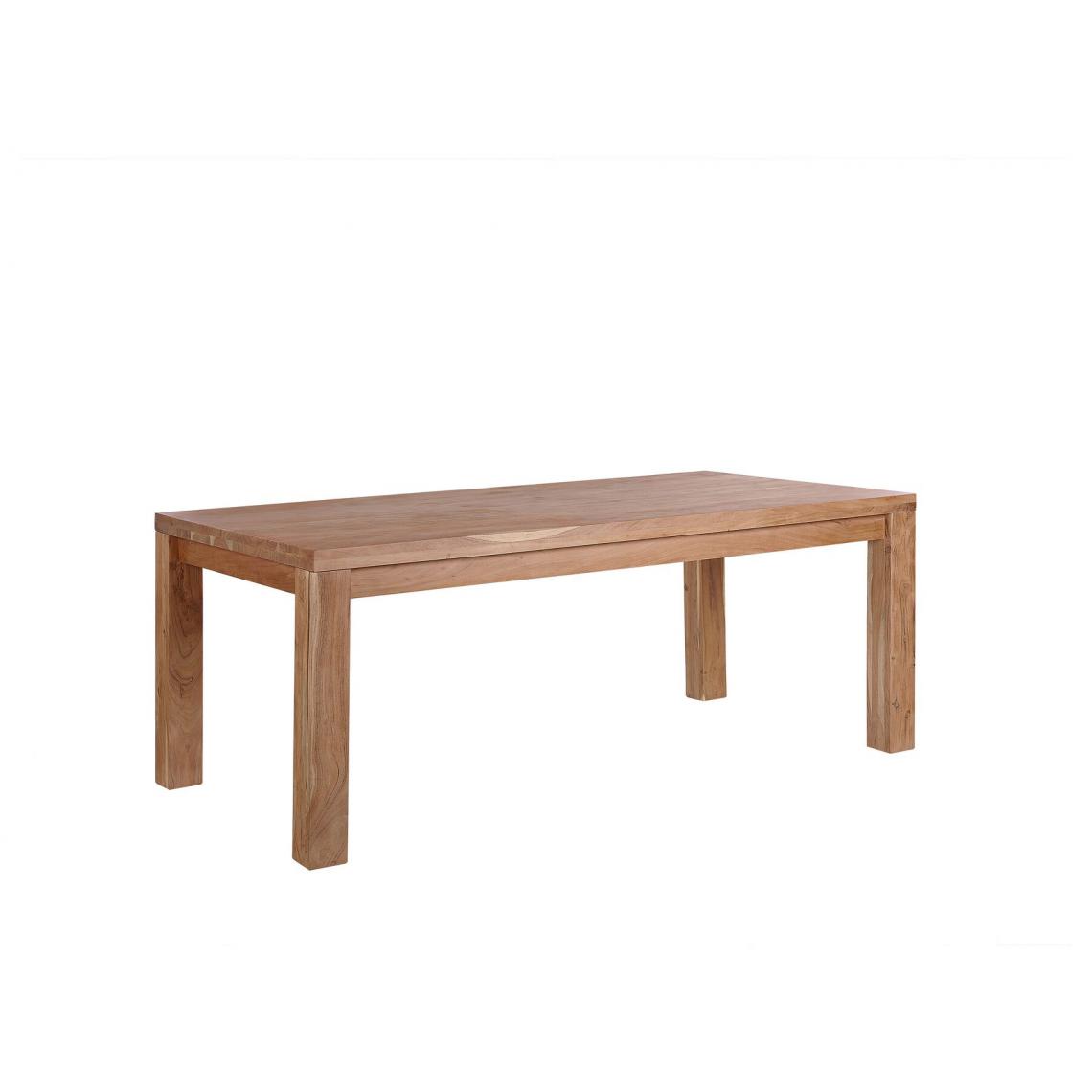 Beliani - Table à manger en bois acacia clair 180 x 90 cm TESA - marron clair - Tables à manger