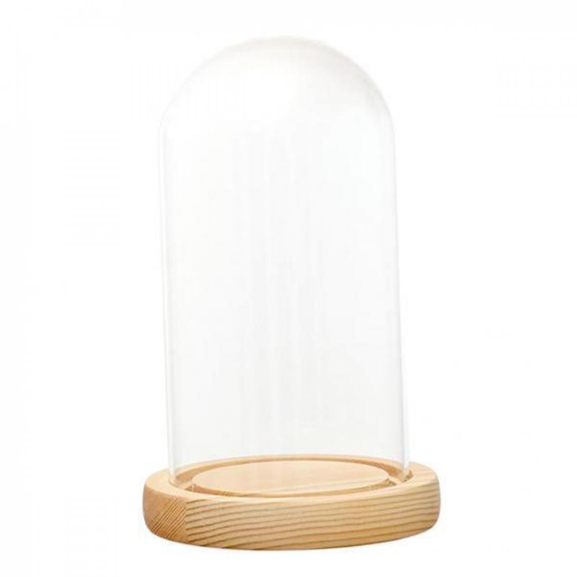 marque generique - transparent avec socle en bois - Vases