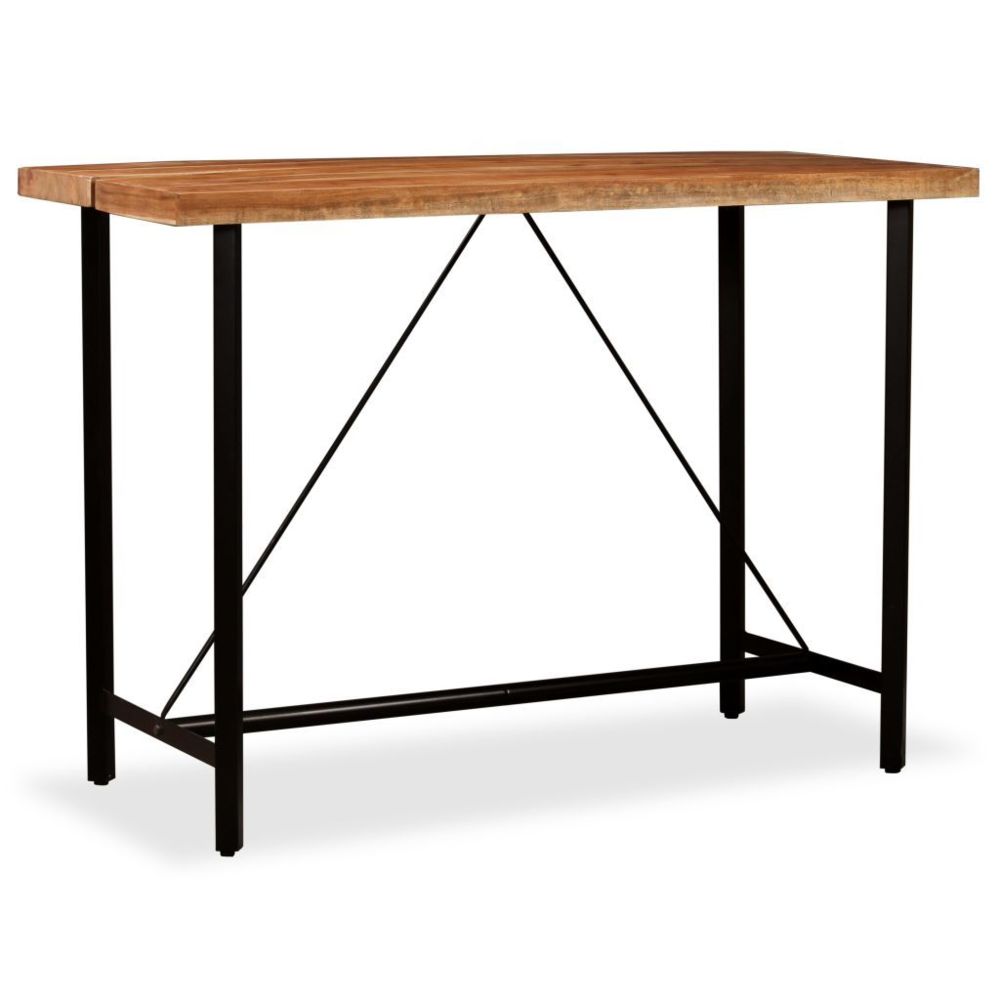 Vidaxl - vidaXL Table de bar Bois massif d'Acacia 150x70x107 cm - Tables à manger