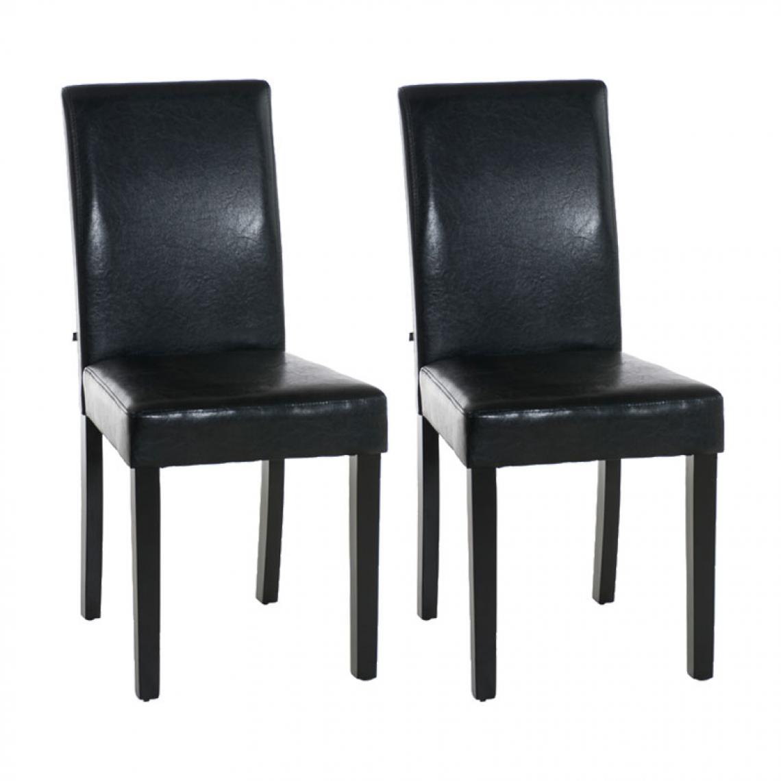 Icaverne - Esthetique Lot de 2 chaises de salle à manger selection Rabat noir couleur noir - Chaises
