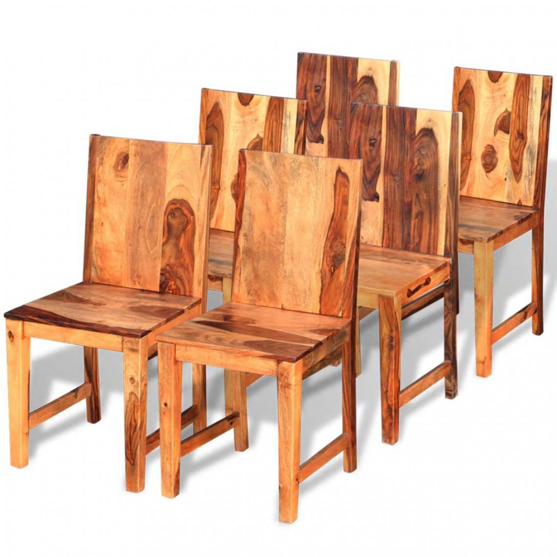 Vidaxl - vidaXL Chaise de salle à manger 6 pcs Bois massif de Sesham - Chaises