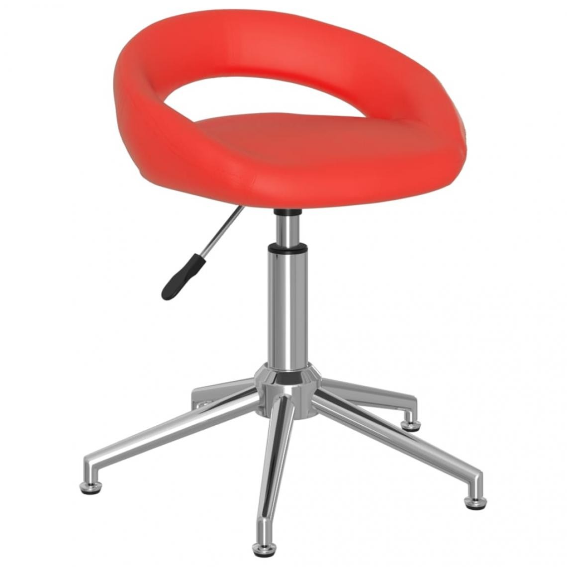 Vidaxl - vidaXL Chaise pivotante de salle à manger Rouge Similicuir - Chaises