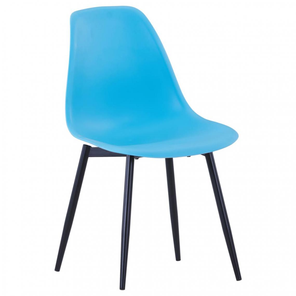 Icaverne - Icaverne - Chaises de cuisine ligne Chaises de salle à manger 6 pcs Bleu PP - Chaises