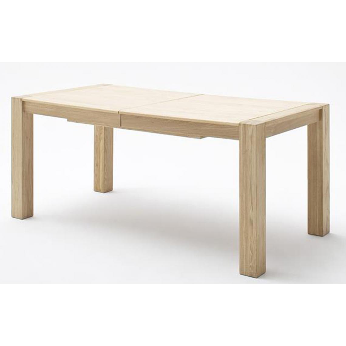 Pegane - Table à manger extensible en bois massif chêne bianco - L.180-230 x H.78 x P.90 cm - Tables à manger