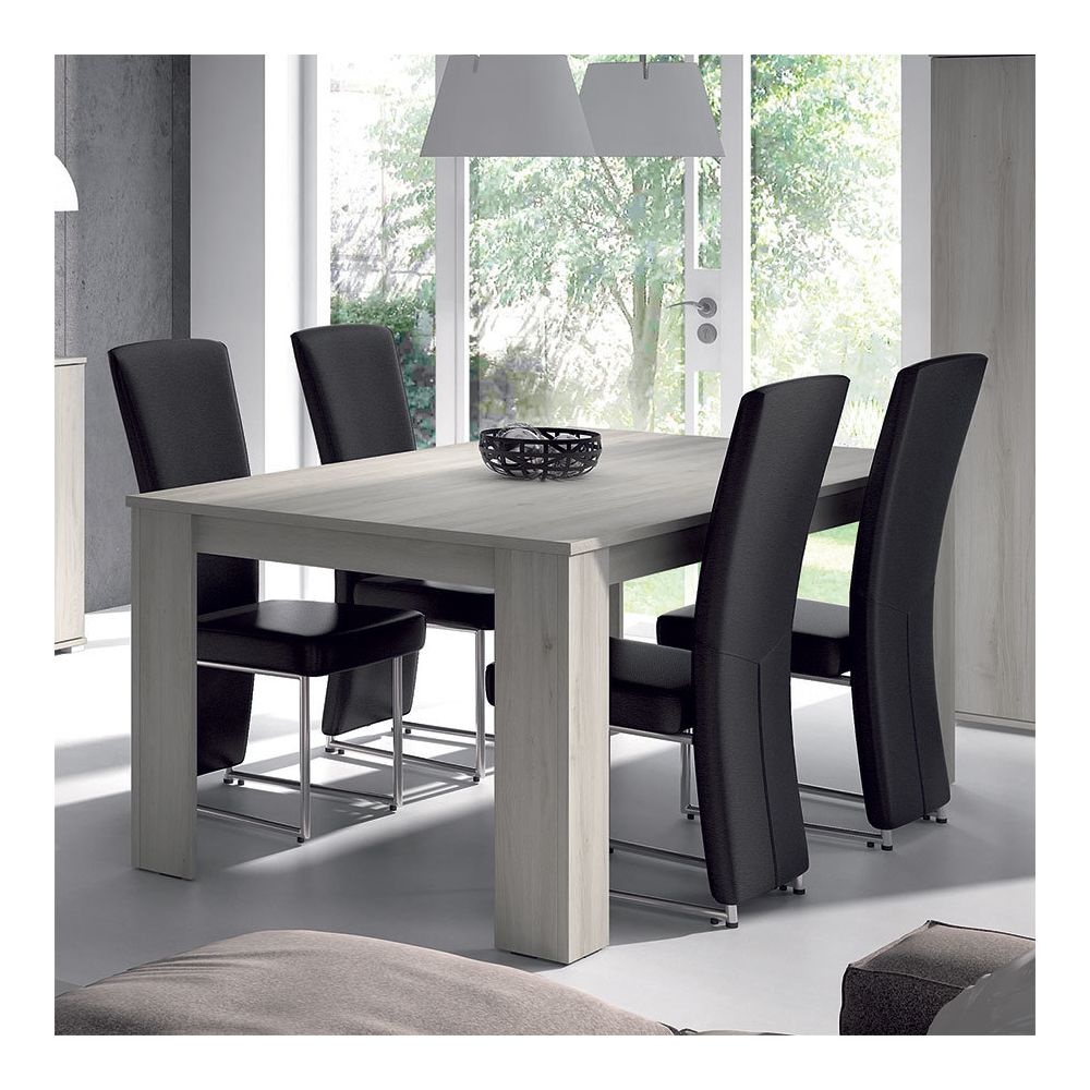 Kasalinea - Table de salle à manger rectangulaire couleur chêne gris contemporaine SOPHIE - Tables à manger
