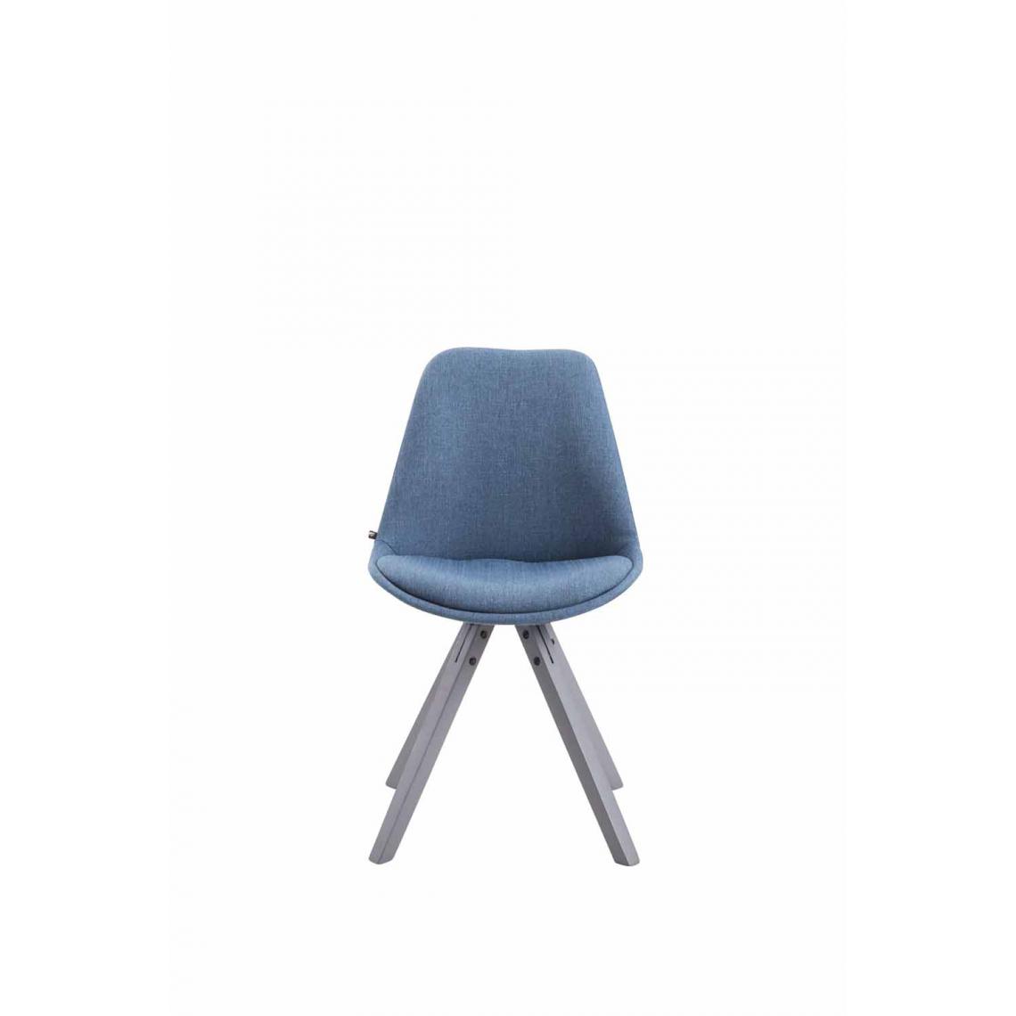 Icaverne - Magnifique Chaise visiteur tissu categorie Katmandou Square gris couleur bleu - Chaises