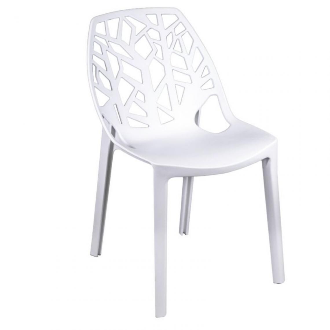 Webmarketpoint - Chaise empilable polypropylène blanche 55x46x46,5 / 81,5h cm - Chaises