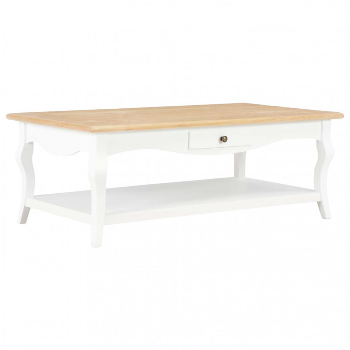 Vidaxl - vidaXL Table basse Blanc 110 x 60 x 40 cm MDF - Tables à manger