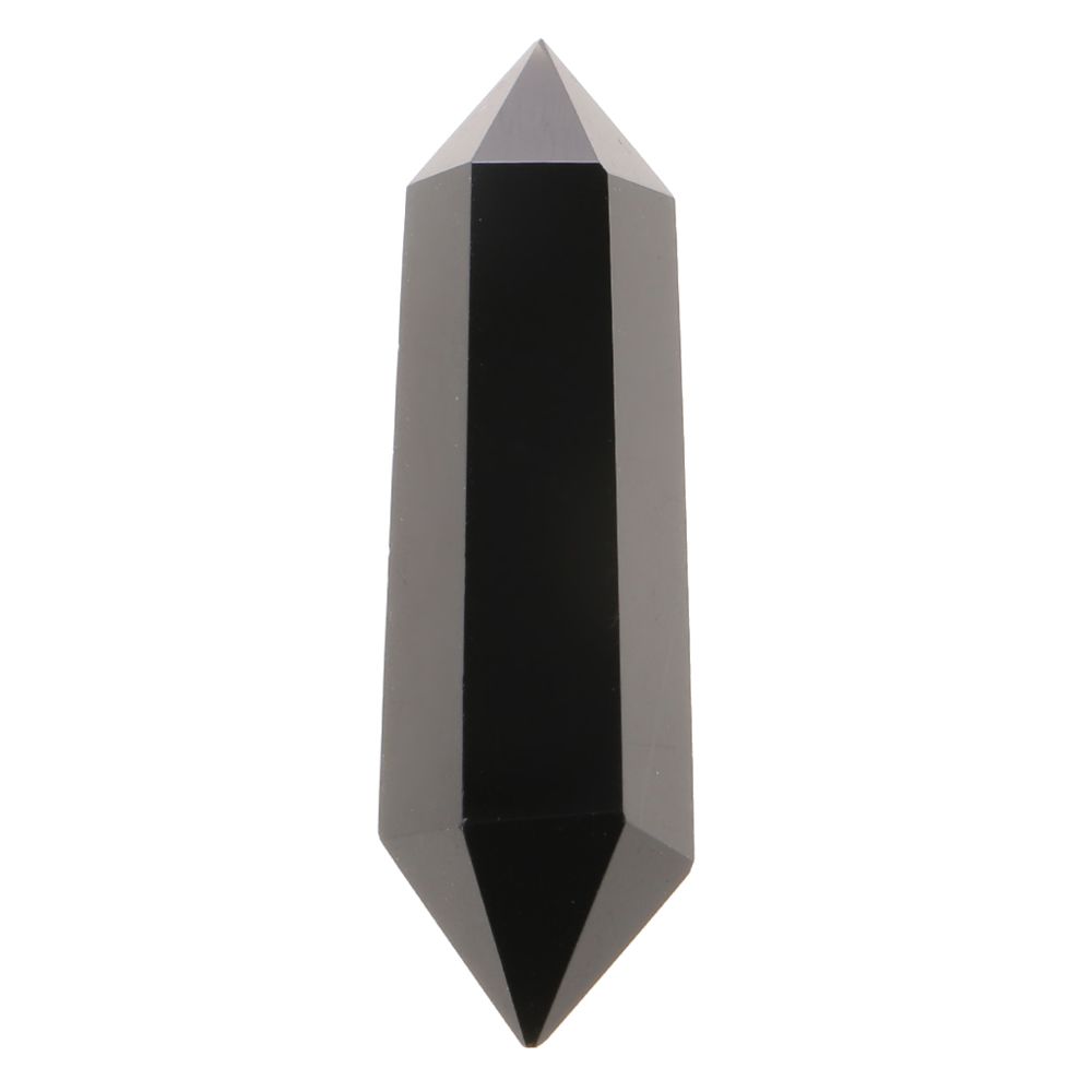 marque generique - obsidienne naturelle double pointe terminée reiki pierre précieuse baguette de cicatrisation cristal - Objets déco