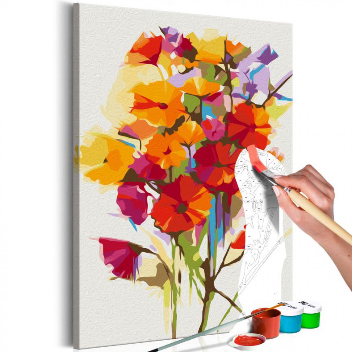 Artgeist - Tableau à peindre par soi-même - Summer Flowers .Taille : 40x60 - Tableaux, peintures