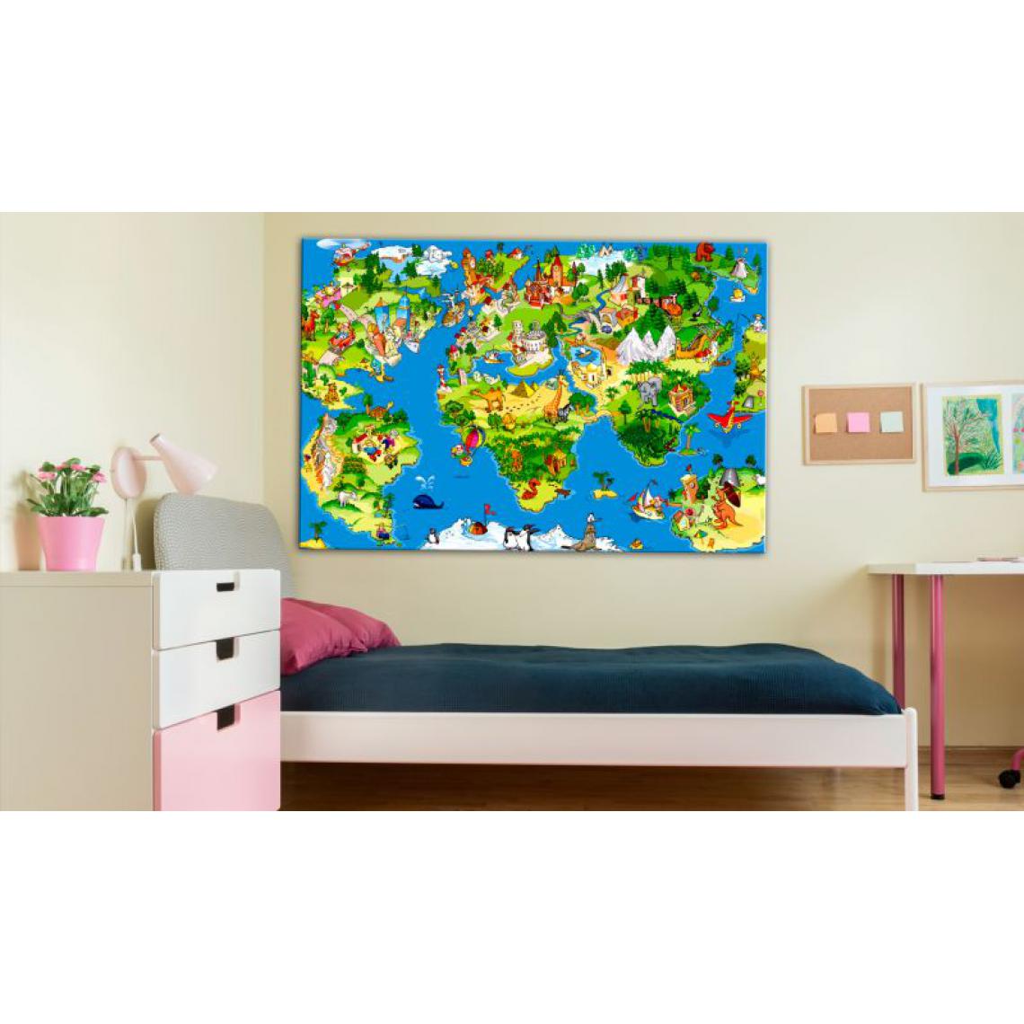 Artgeist - Tableau - Children's Map (1 Part) Wide .Taille : 90x60 - Tableaux, peintures