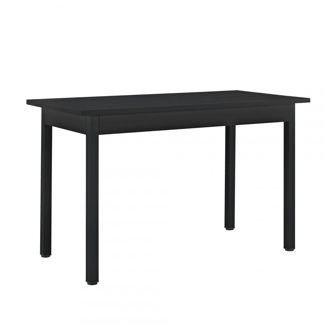 Helloshop26 - Table de salle à manger table à manger table de cuisine bureau MDF placage acier 120 x 60 x 75 cm noir 03_0004295 - Tables à manger