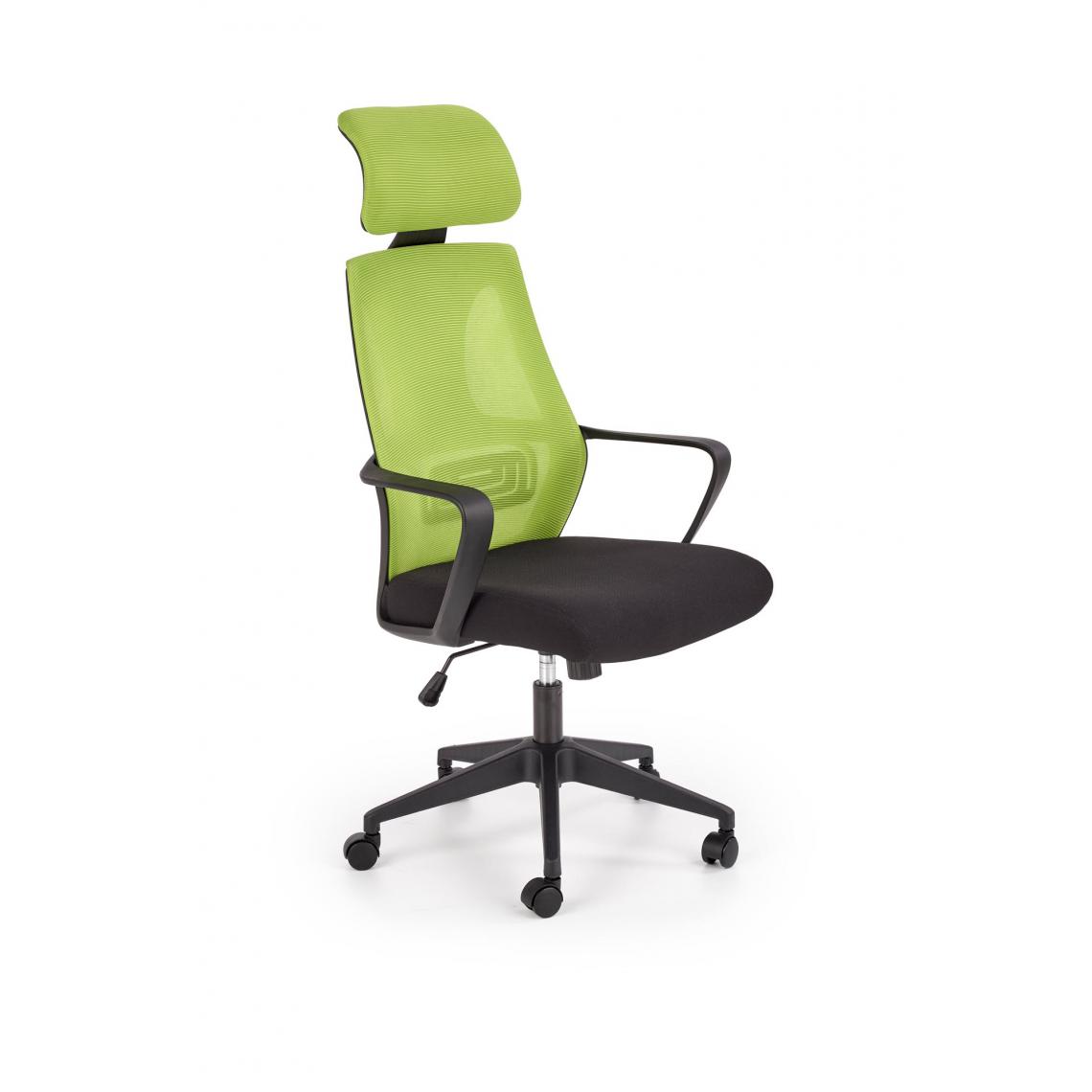 Hucoco - JAVIER - Fauteuil pivotant style moderne bureau/chambre - 116-122x64x60 - Verrouillage du dossier - Chaise de bureau - Vert - Chaises