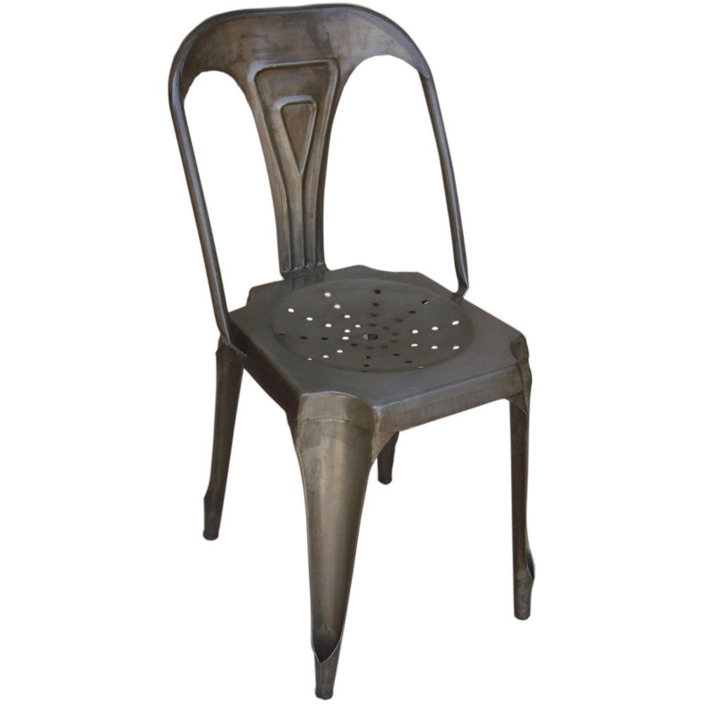 Antic Line Creations - Chaise Vintage en métal - Chaises