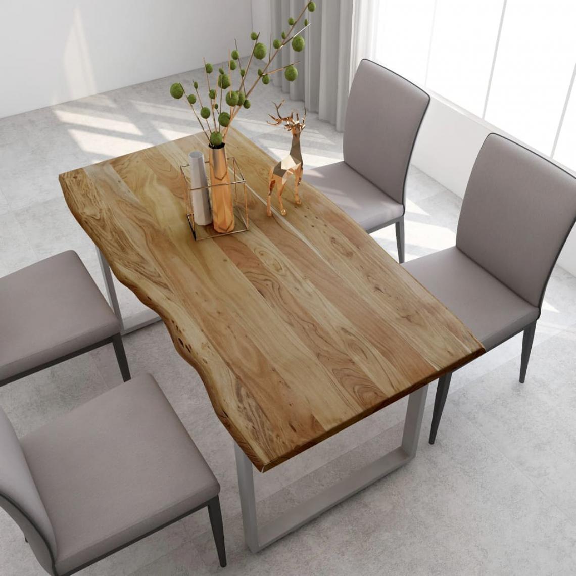 Vidaxl - vidaXL Table de salle à manger 160x80x76 cm Bois d'acacia solide - Tables à manger