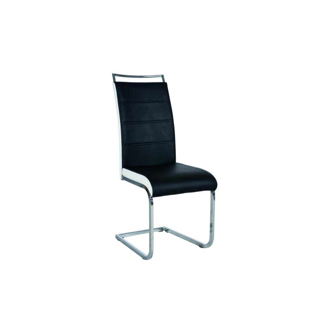Ac-Deco - Chaise en similicuir - H441 - 42 x 41 x 102 cm - Noir - Chaises