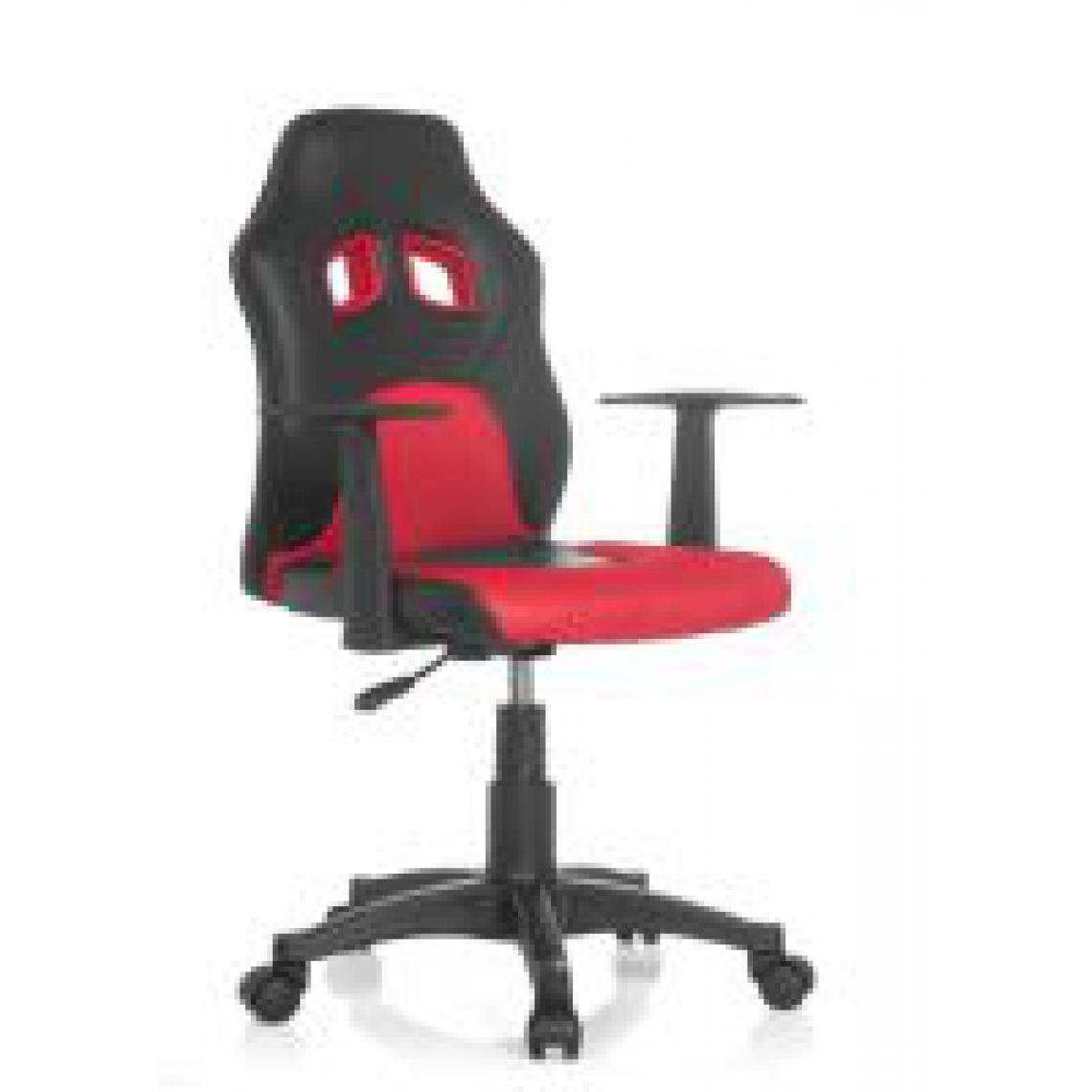 Icaverne - Magnifique Chaise de bureau enfant famille Vaduz couleur noir rouge - Chaises