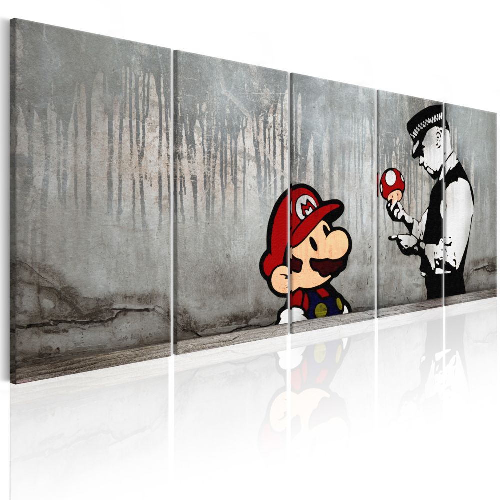 Bimago - Tableau - Mario Bros on Concrete - Décoration, image, art | Art urbain | - Tableaux, peintures