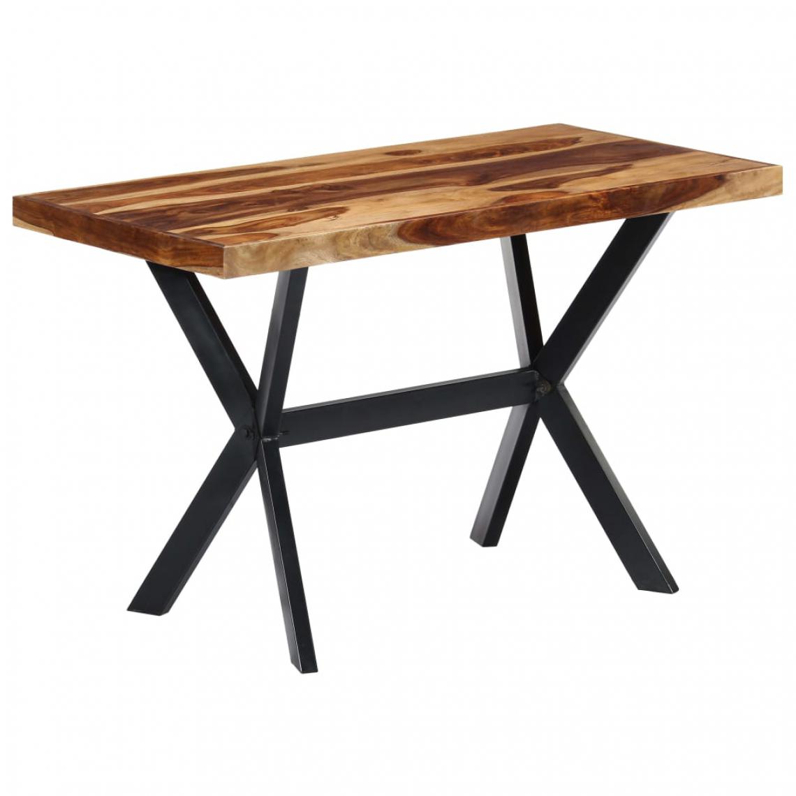 Chunhelife - Table de salle à manger 120x60x75 cm Bois de Sesham massif - Tables à manger