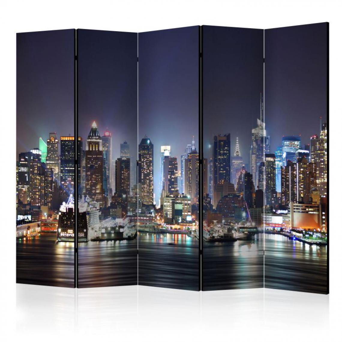 Artgeist - Paravent 5 volets - Night Port II [Room Dividers] .Taille : 225x172 - Paravents