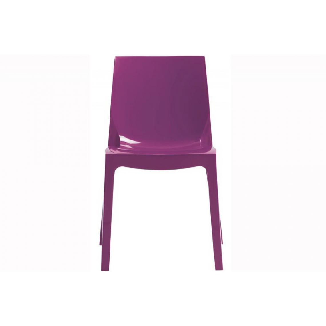 3S. x Home - Chaise Design Violette Laquée LADY - Chaises