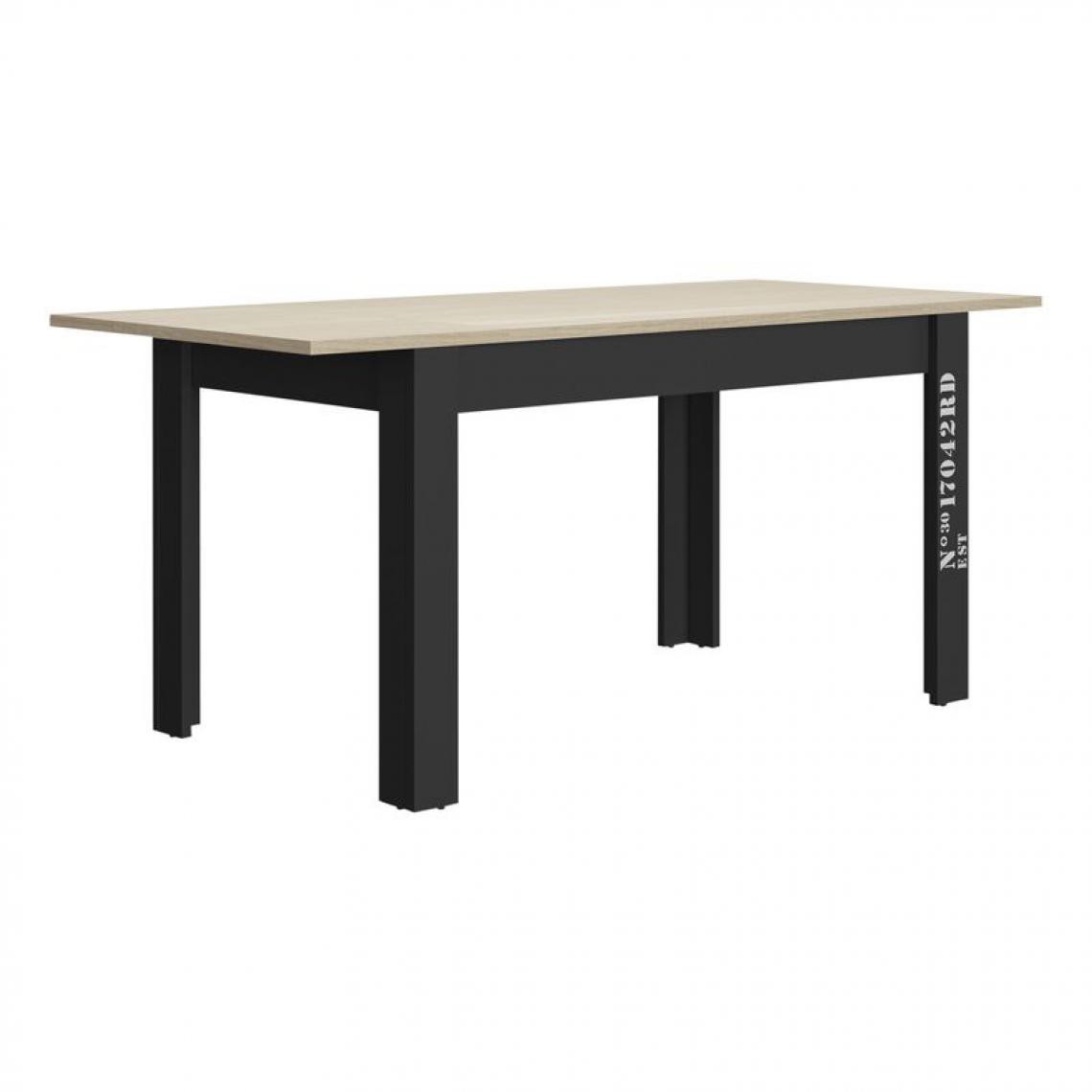 But - Table L.136 + 1 allonge EXIT imitation chêne clair/ noir - Tables à manger