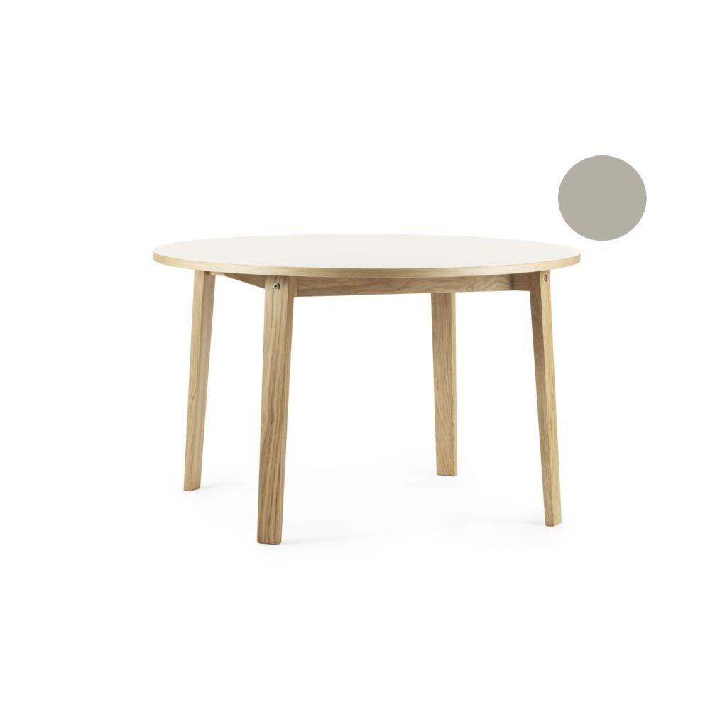 Normann Copenhagen - Table Slice Linoléum - Ø120 cm - gris clair - Tables à manger