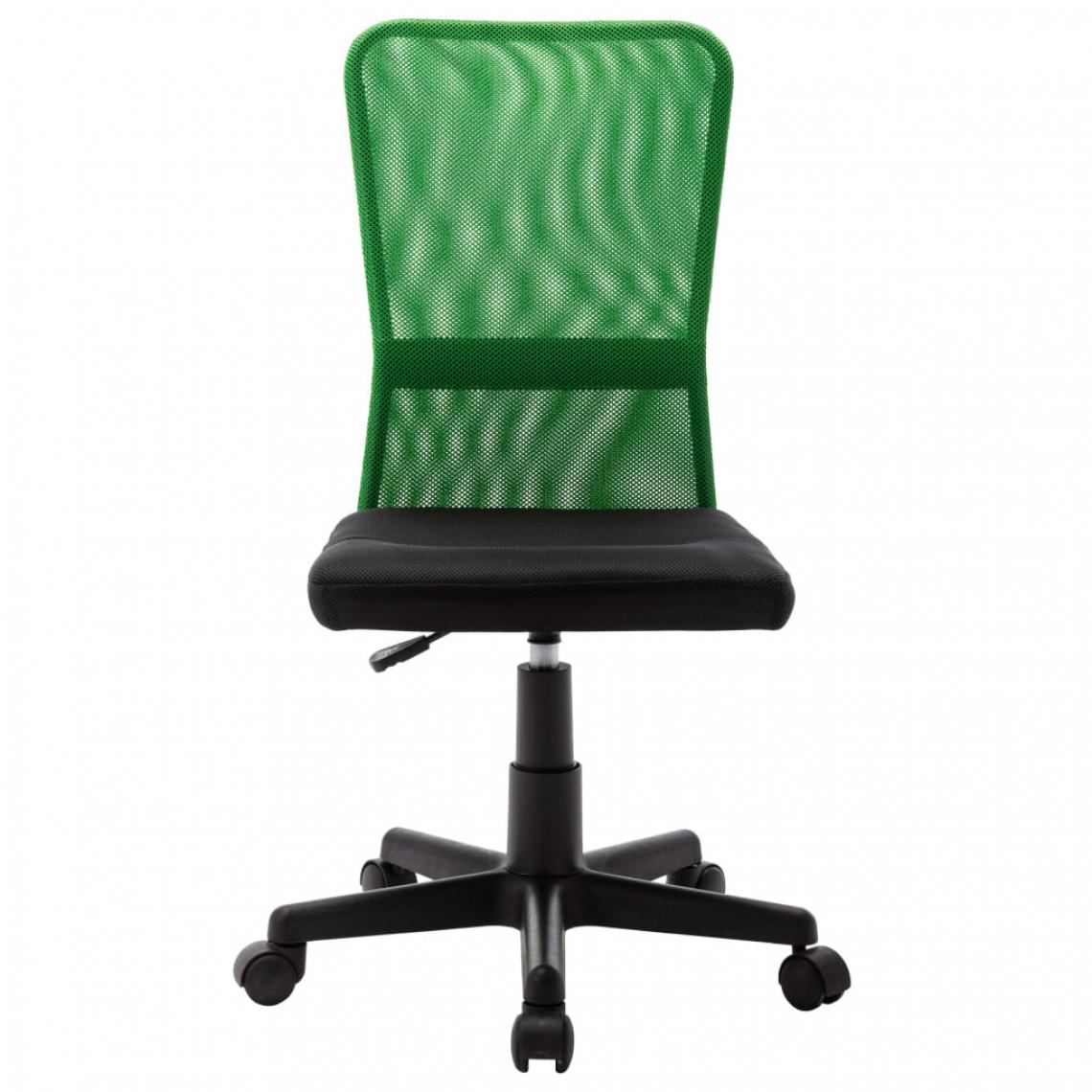 Icaverne - Icaverne - Chaises de bureau serie Chaise de bureau Noir et vert 44x52x100 cm Tissu en maille - Chaises