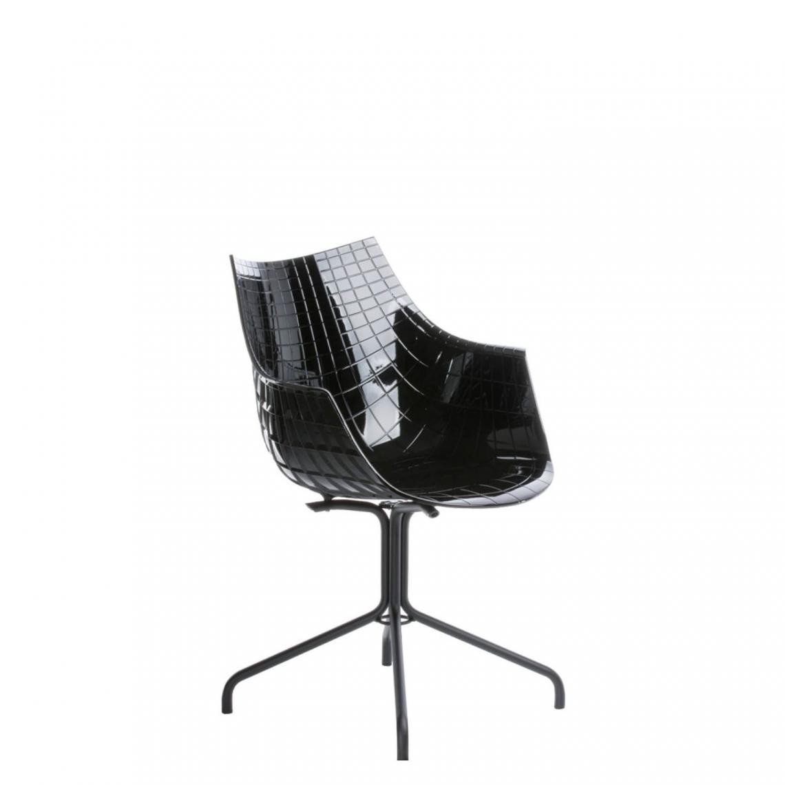 Driade - Chaise avec accoudoirs Meridiana - noir - noir - Chaises