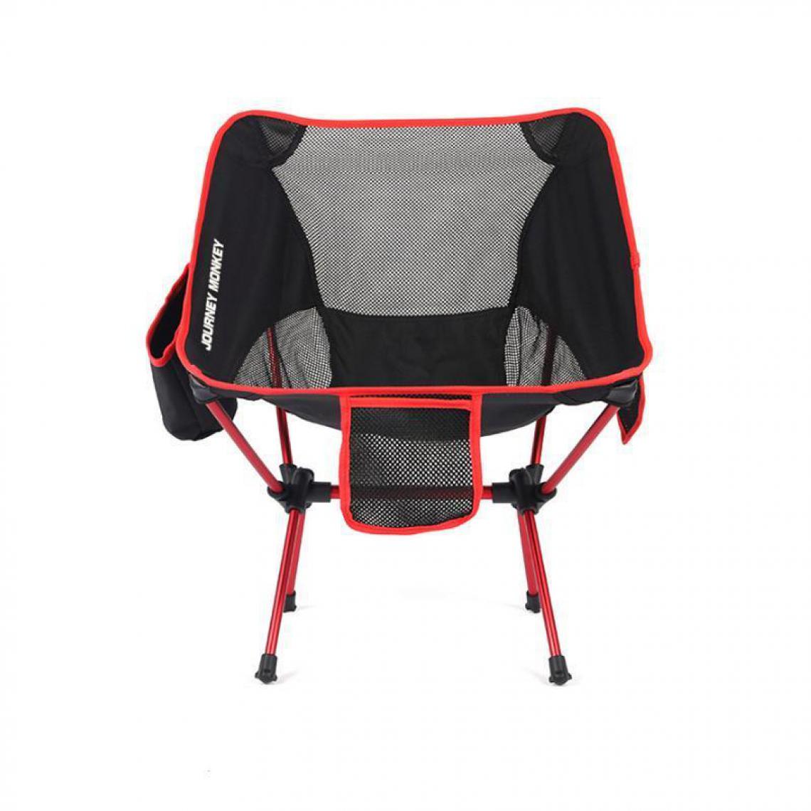 Justgreenbox - Chaise pliante portable extérieure ultralégère charge maximale 120 kg, Rouge - Chaises