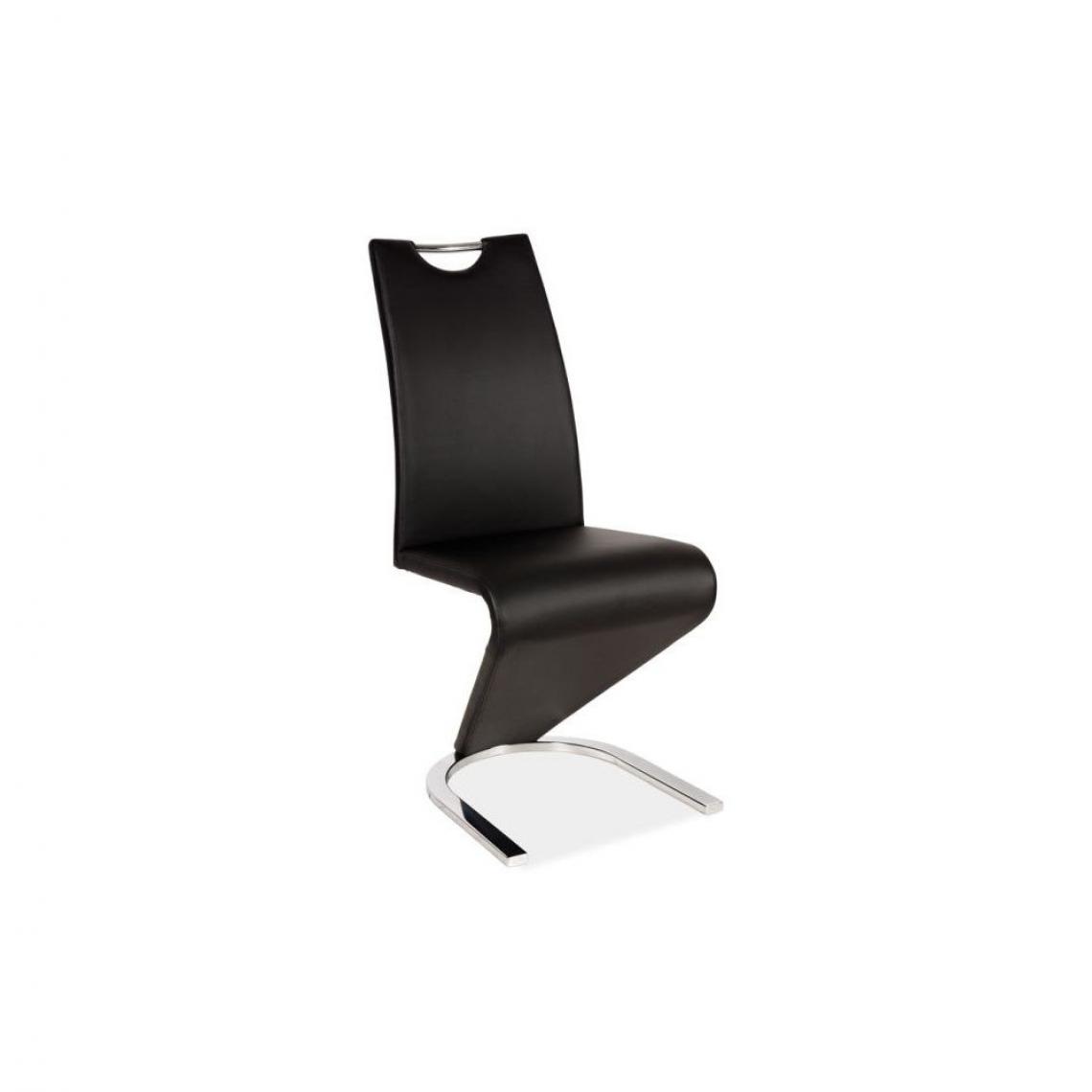 Ac-Deco - Chaise design - H090 - 45 x 43 x 102 cm - Noir - Chaises