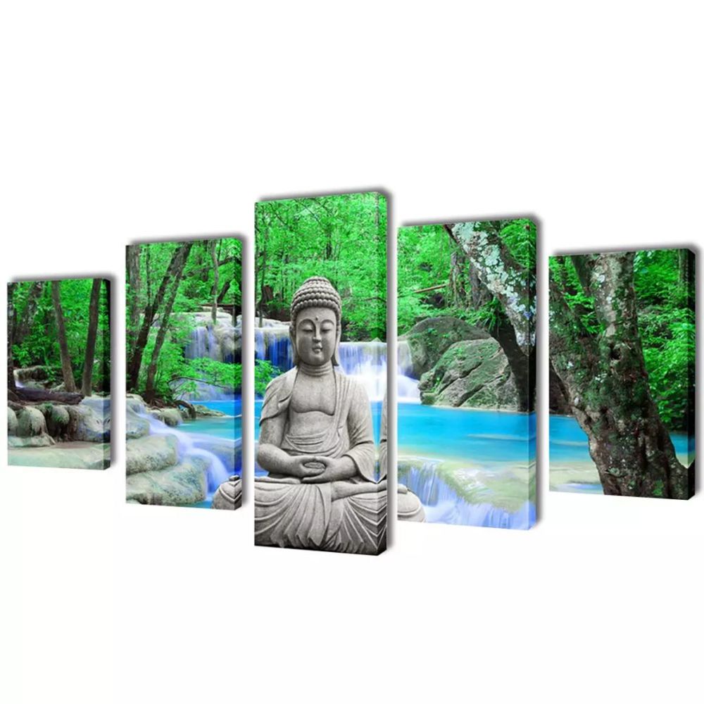 Vidaxl - vidaXL Set de toiles murales imprimées Bouddha 200 x 100 cm - Affiches, posters