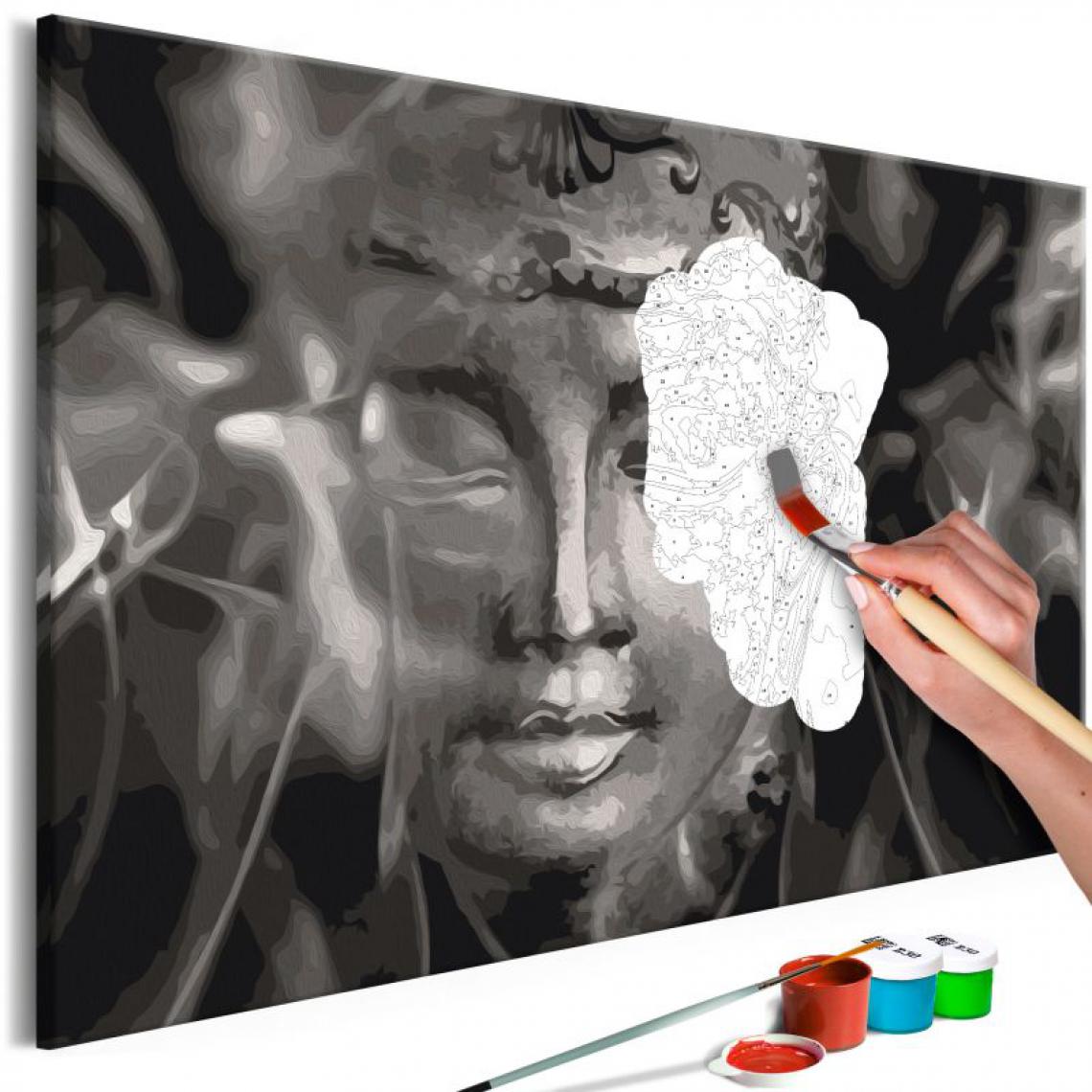 Paris Prix - Tableau à Peindre Soi-Même Buddha in Black & White 40x60cm - Tableaux, peintures