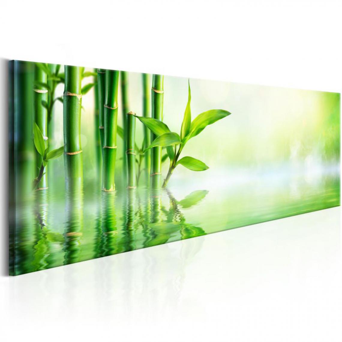 Artgeist - Tableau - Green Bamboo .Taille : 135x45 - Tableaux, peintures