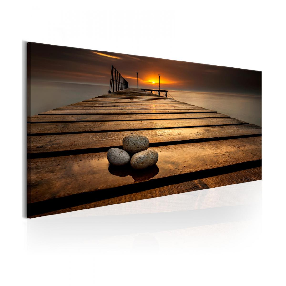 Artgeist - Tableau - Stones on the Pier 150x50 - Tableaux, peintures
